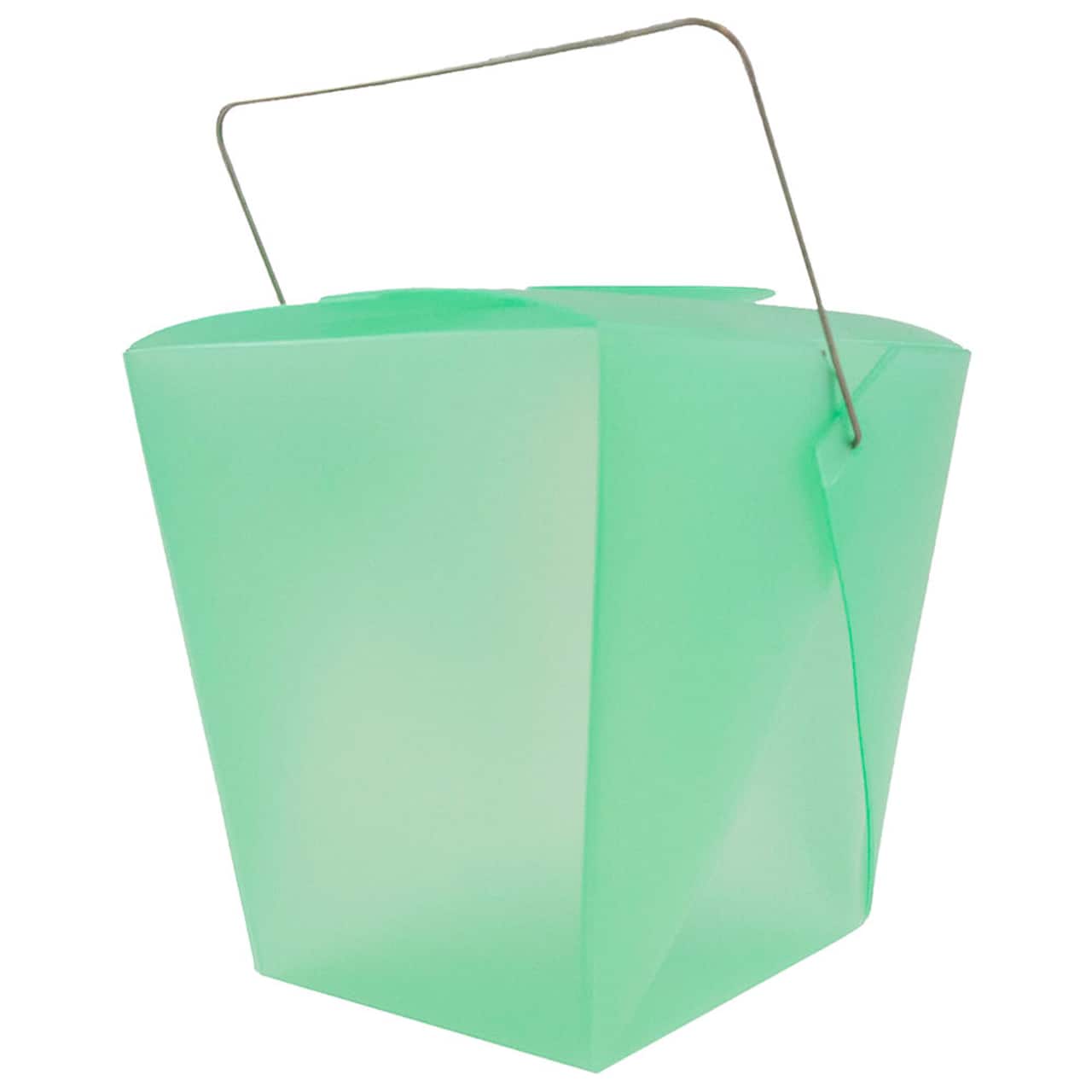 JAM Paper Green Large Plastic Chinese Takeout Container, 6ct.